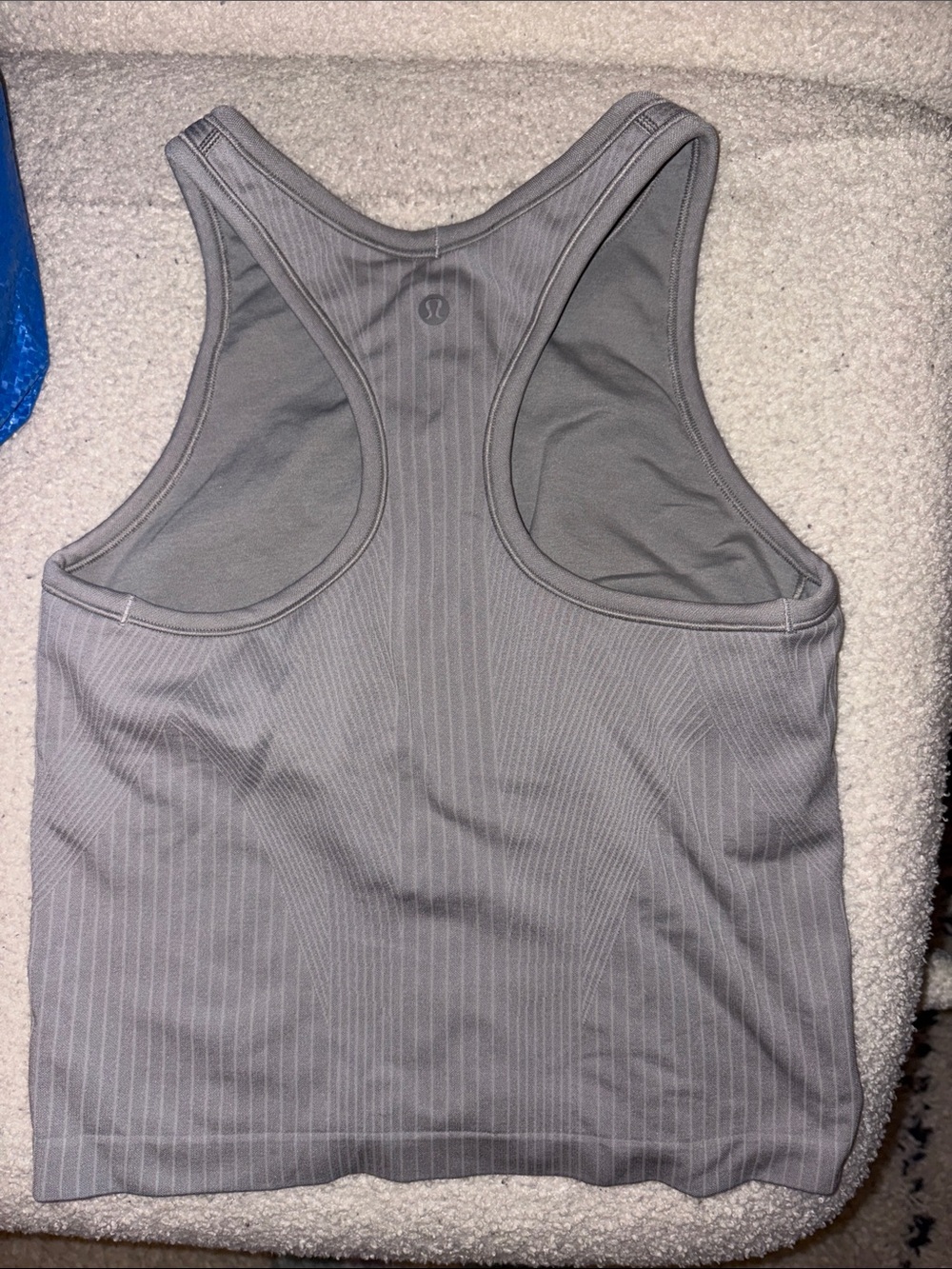 lululemon athletica Gray Pinstripe Racerback Tank